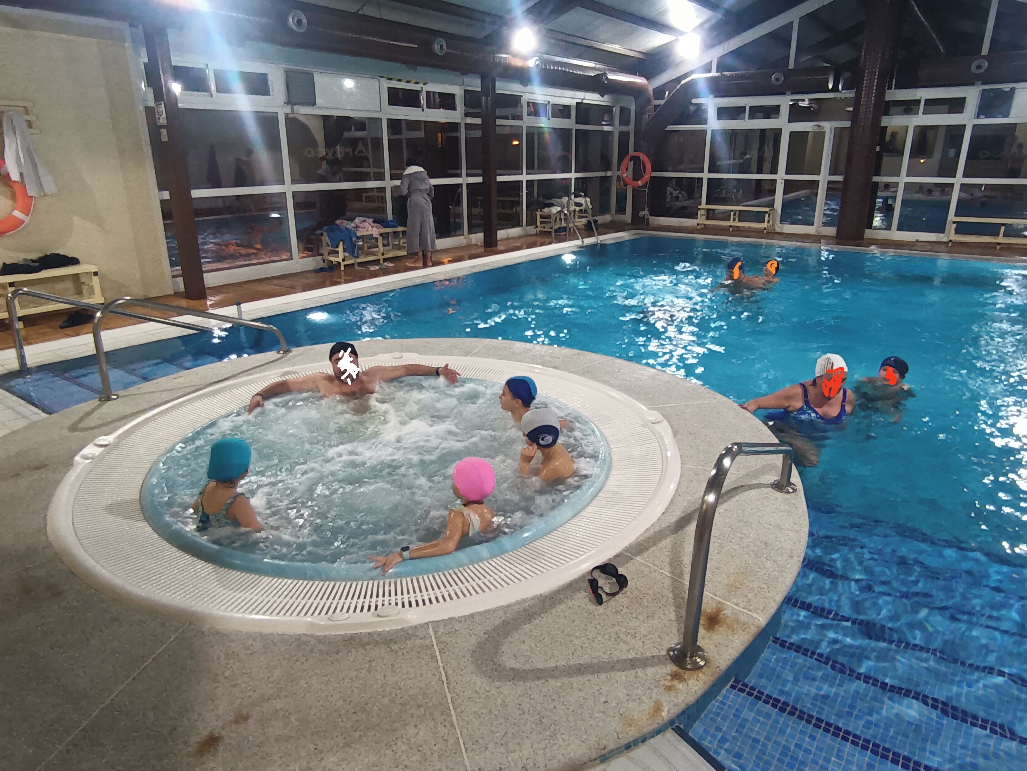 Indoor pool, a heated pool