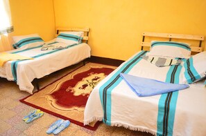 Habitación Confort con 2 camas individuales, vista al jardín | Espacio para trabajar con laptop, cortinas blackout y insonorización