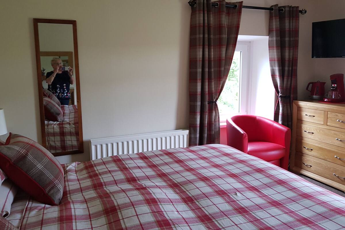 King Room, Garden View (The Tartan Room) | Decoración personalizada y muebles diferentes