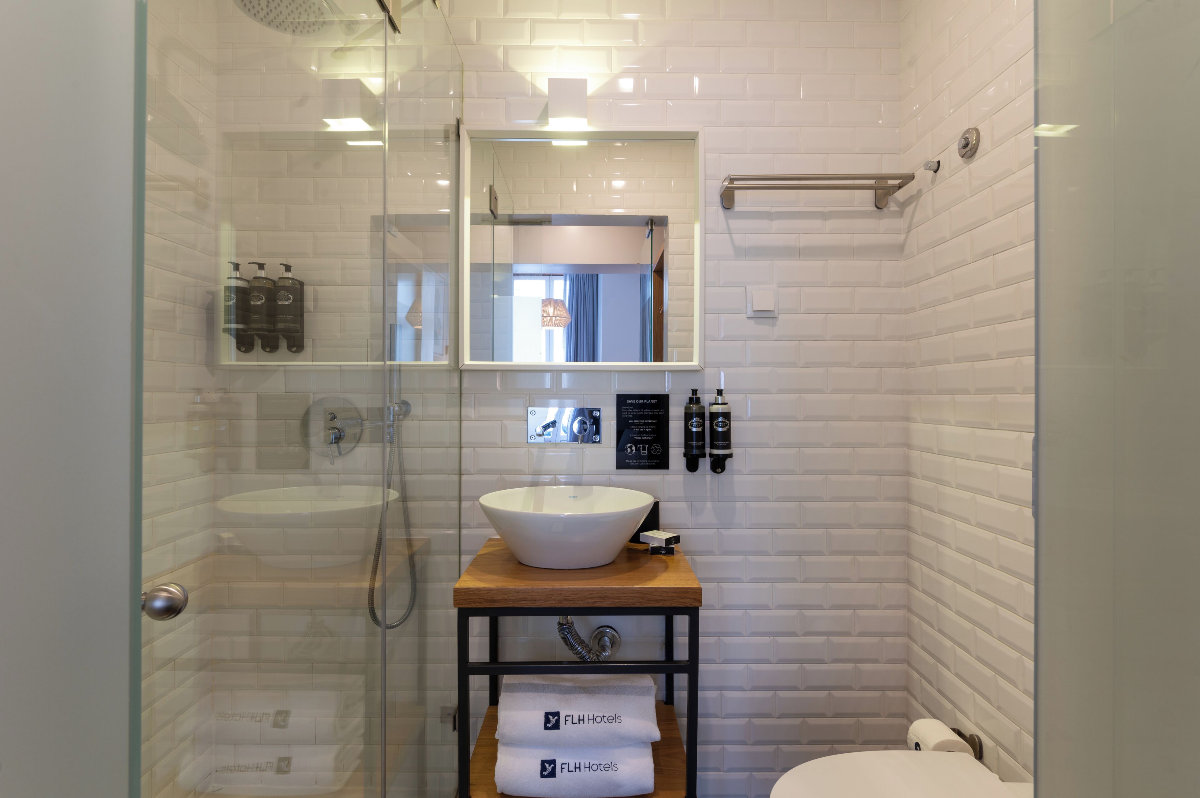 basic double room | bathroom | shower, hair dryer, towels, soap