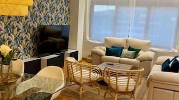 TV, books, stereo