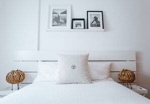 1 bedroom, desk, iron/ironing board, travel crib