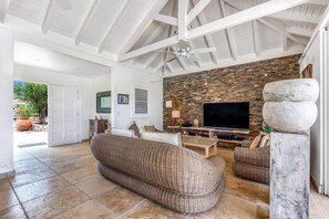 TV, DVD player, stereo