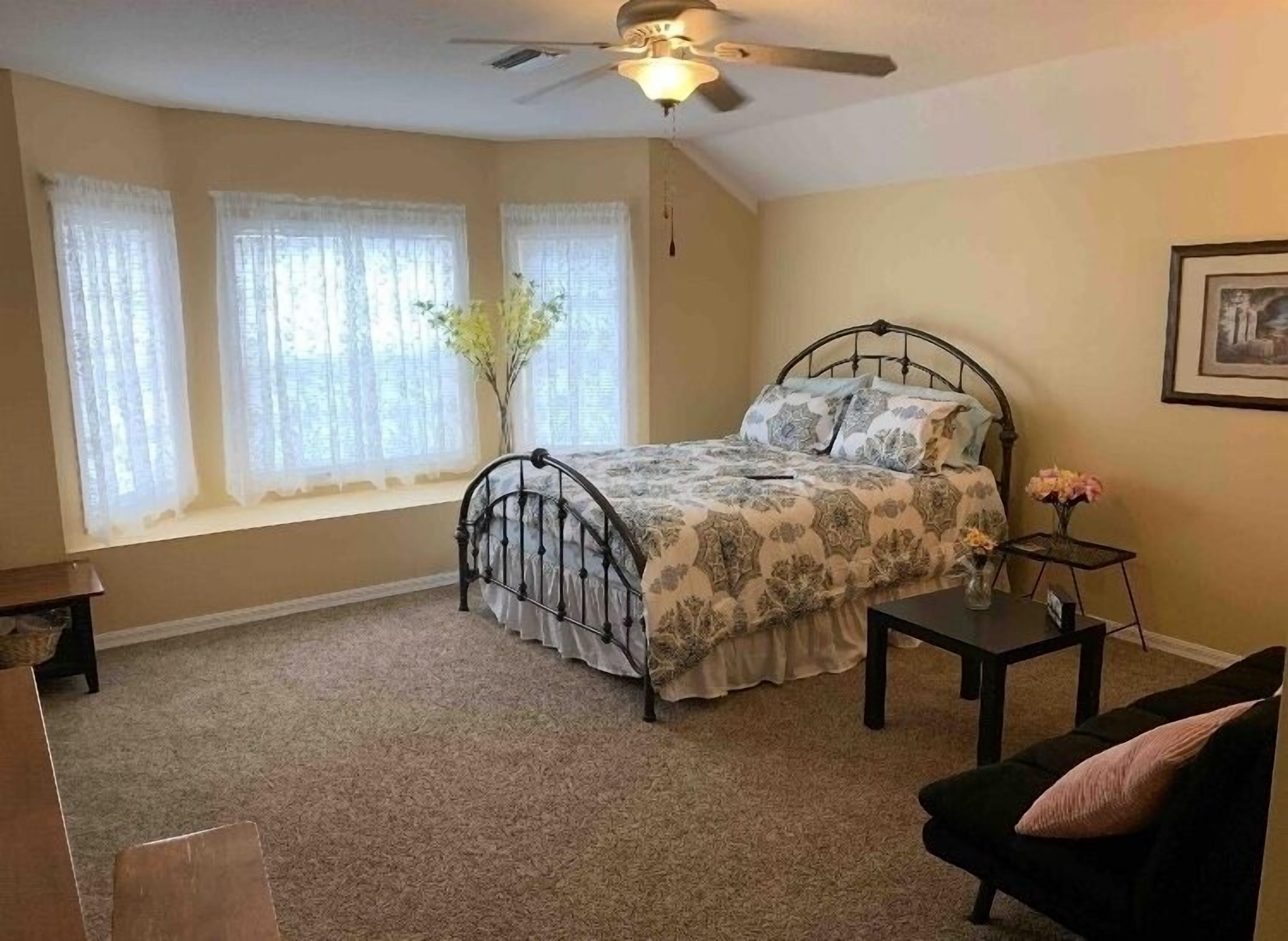 Charming spacious bedroom and private bath. No kitchen access
