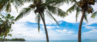 Beachfront Condo with Warm, Rustic Interiors & Direct Access to Playa Flamingo
