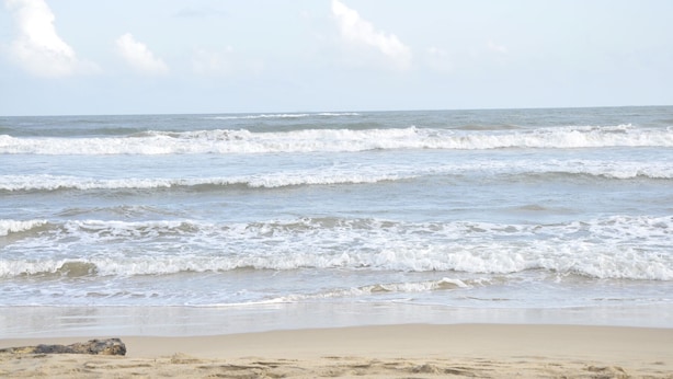 A beach with waves and a clear sky. - Dinstar Safari Lodge Udawalawa (Udawalawa)