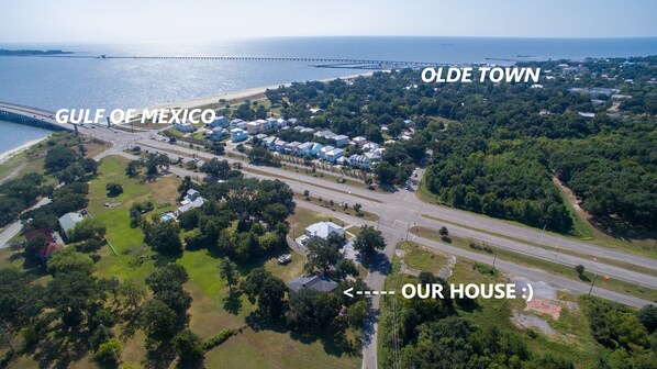 Aerial view - You can have it all here! Great location close to the Beach, Olde Town, etc! (Bay St Louis)