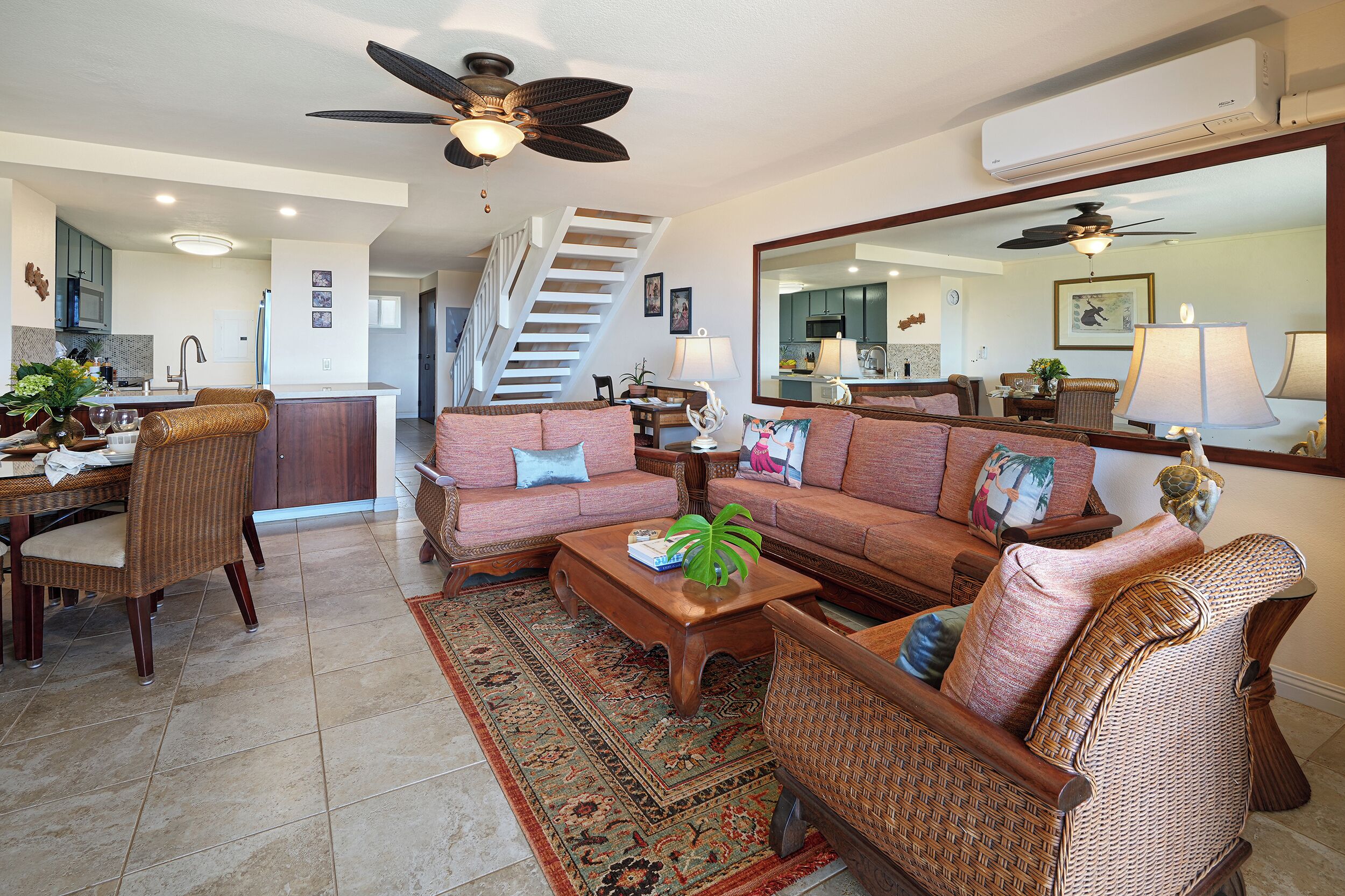 Smart TV, DVD player, books, video library