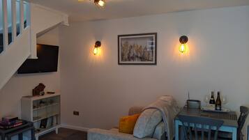 Smart TV, DVD player, books, stereo