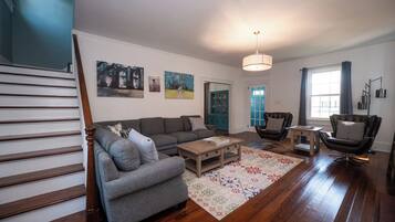 TV connectée, cheminée, jeux vidéo, lecteur de DVD