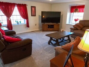 Smart TV, video games, DVD player, table football