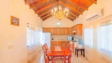 Basic Cottage | Private kitchen | Fridge, microwave, oven, coffee/tea maker