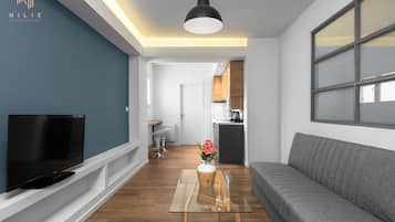 Deluxe Apartment (7) | Living area | Flat-screen TV