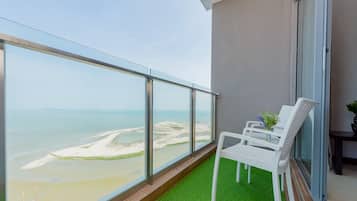 Apartemen Elite, 2 kamar tidur | Balkon