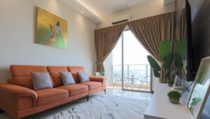 Deluxe Apartment, 2 Bedrooms | Living area