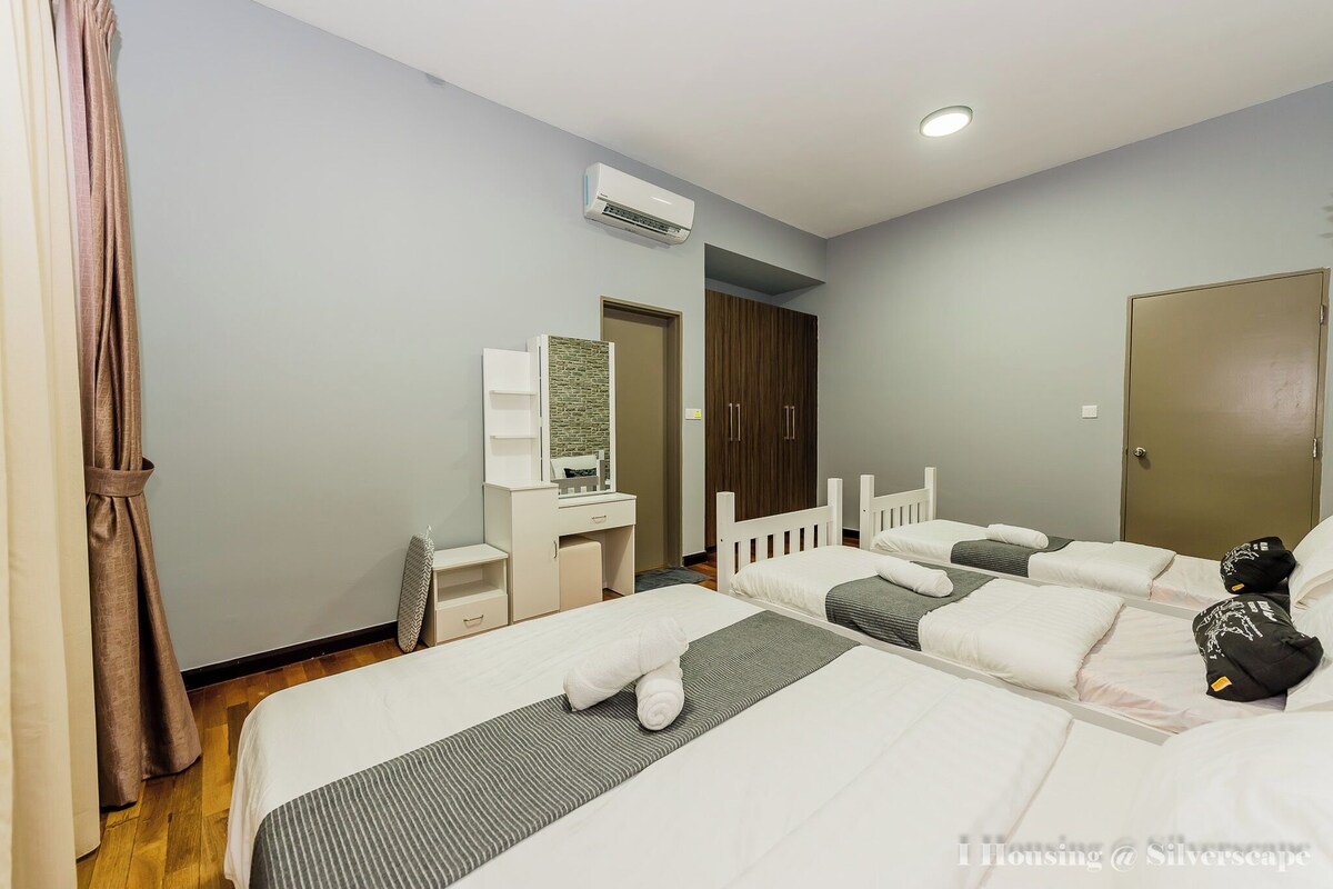 Apartamento de lujo, 3 habitaciones | Sábanas de algodón egipcio y ropa de cama de alta calidad
