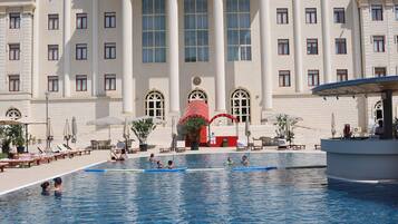 Indoor pool, seasonal outdoor pool