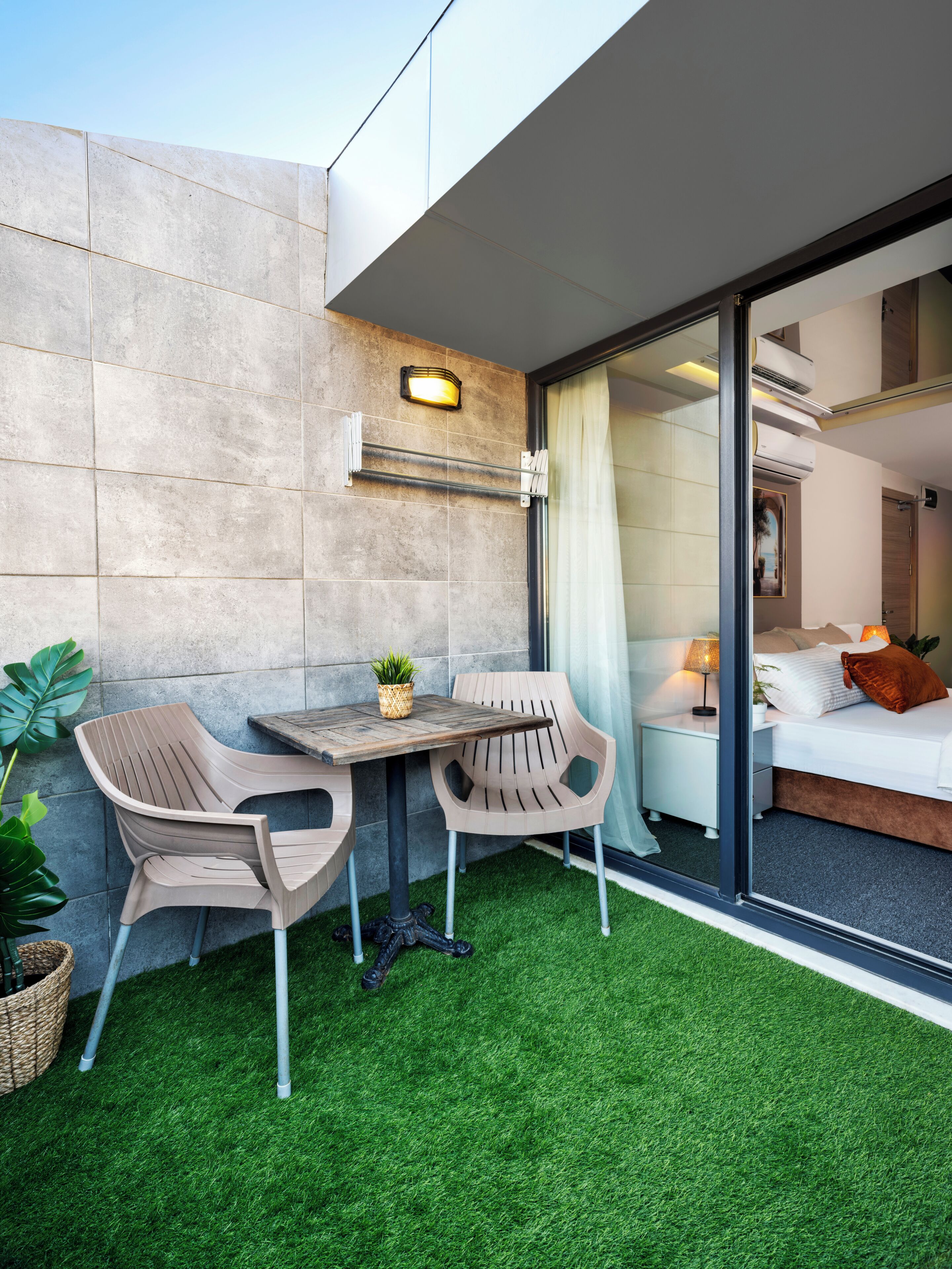 Deluxe vierpersoonskamer | Terras