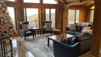 Smart TV, fireplace, video games