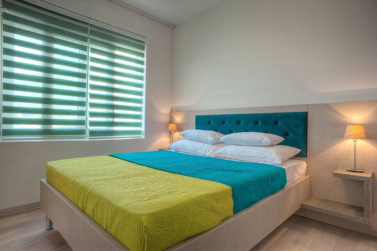 Apartment, 1 Bedroom, Terrace | 1 bedroom, in-room safe, desk, laptop workspace