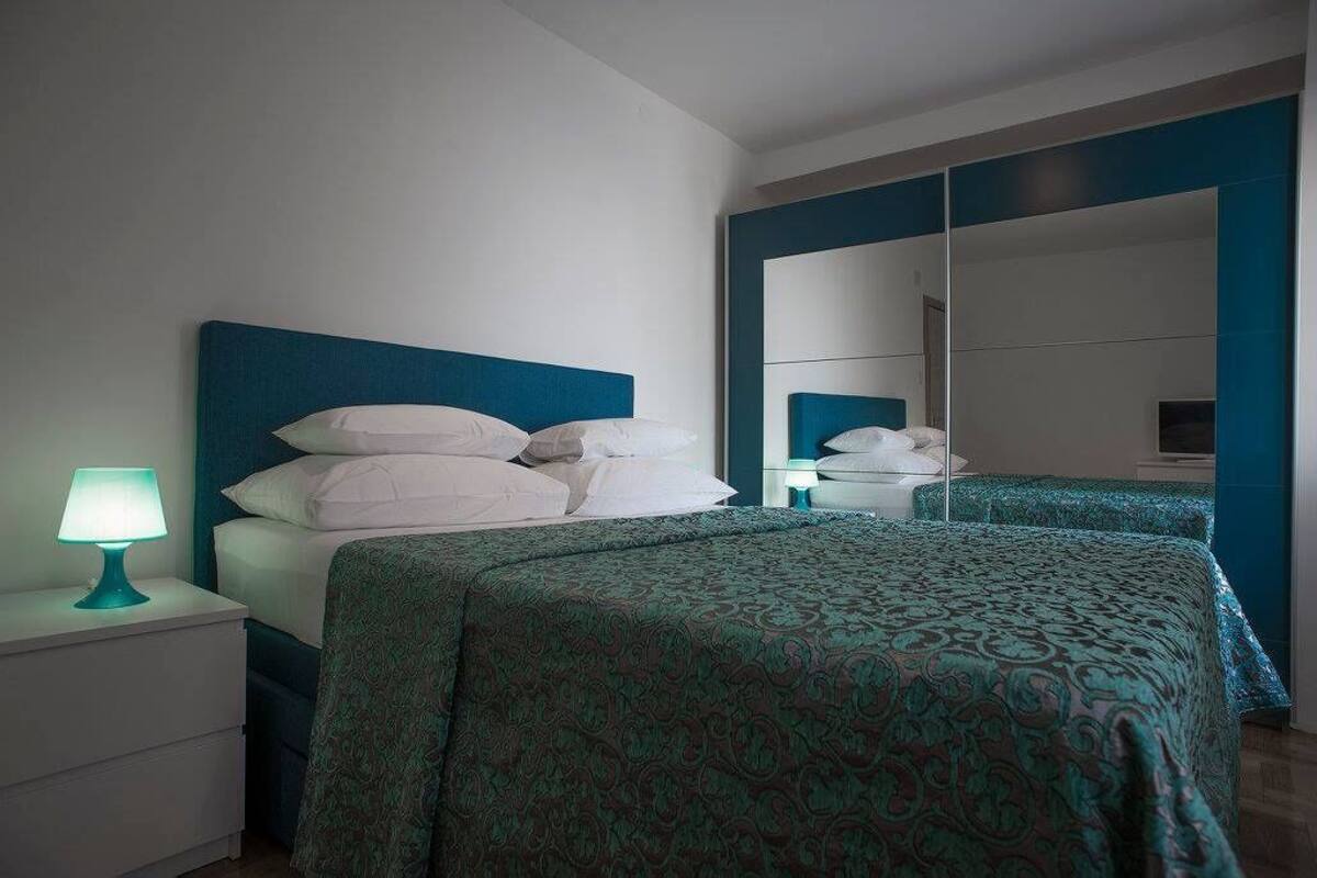 Apartment, 1 Bedroom, Terrace, Sea View | 1 bedroom, in-room safe, desk, laptop workspace