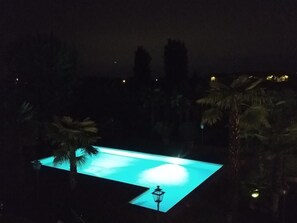 Sæsonbestemt udendørs pool, liggestole