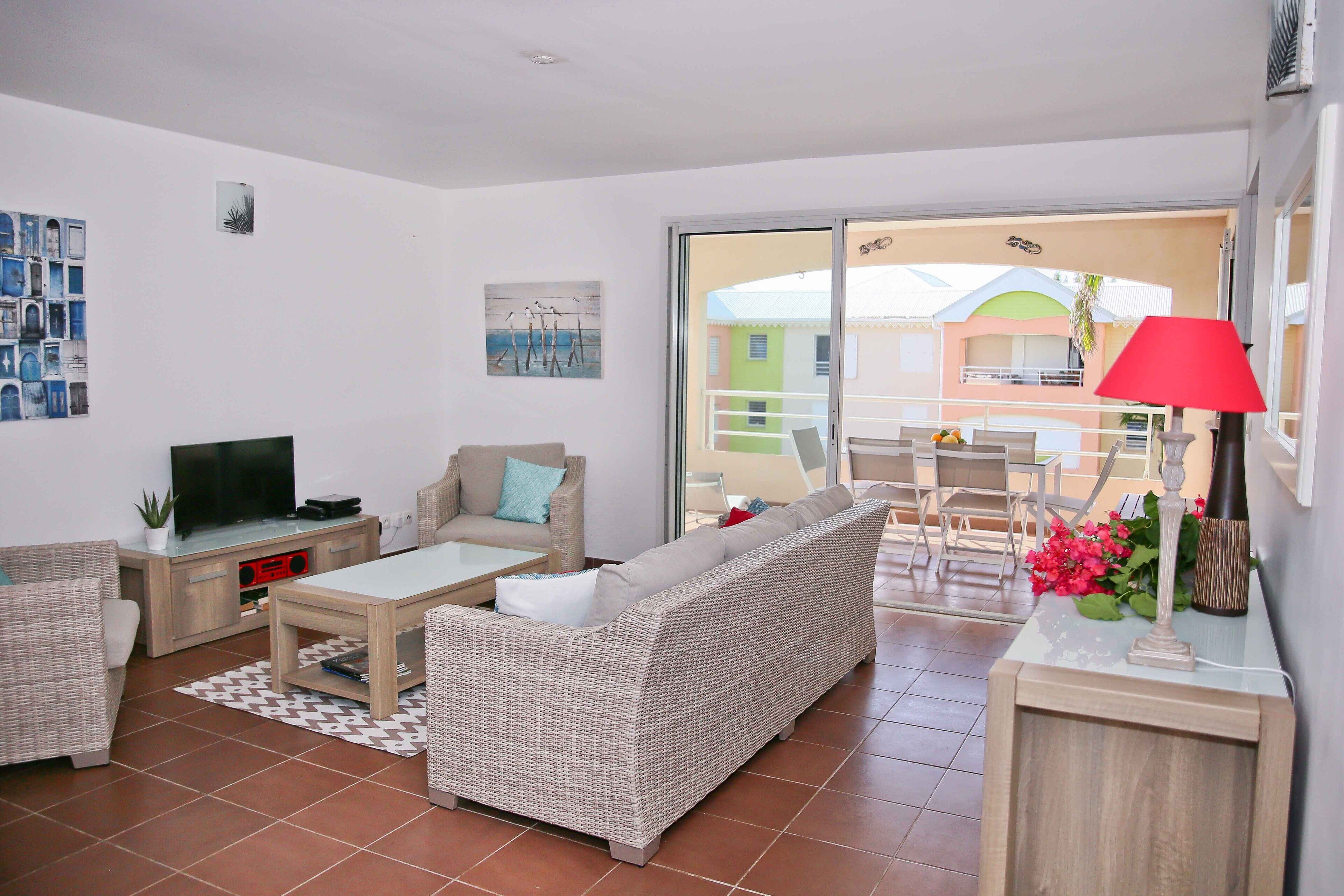 2 Chambres & 2 Sdb - Terrasse & Vue Mer - Piscine - Plage de la Caravelle - Sainte-Anne