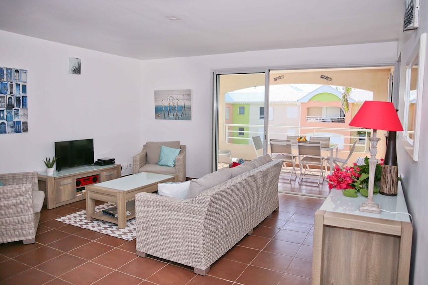 2 Chambres & 2 Sdb - Terrasse & Vue Mer - Piscine - Plage de la Caravelle - Sainte-Anne