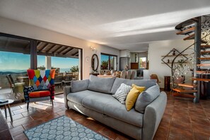 TV, fireplace, video game console, DVD player - VILLA RUNJE- STONE BEAUTY with heated pool, jacuzzi, amazing view on Split & sea (Gornje Sitno)