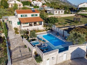 Exterior - VILLA RUNJE- STONE BEAUTY with heated pool, jacuzzi, amazing view on Split & sea (Gornje Sitno)