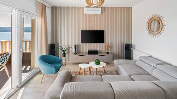 Televisión, videojuegos, reproductor de DVD, mesa de ping pong