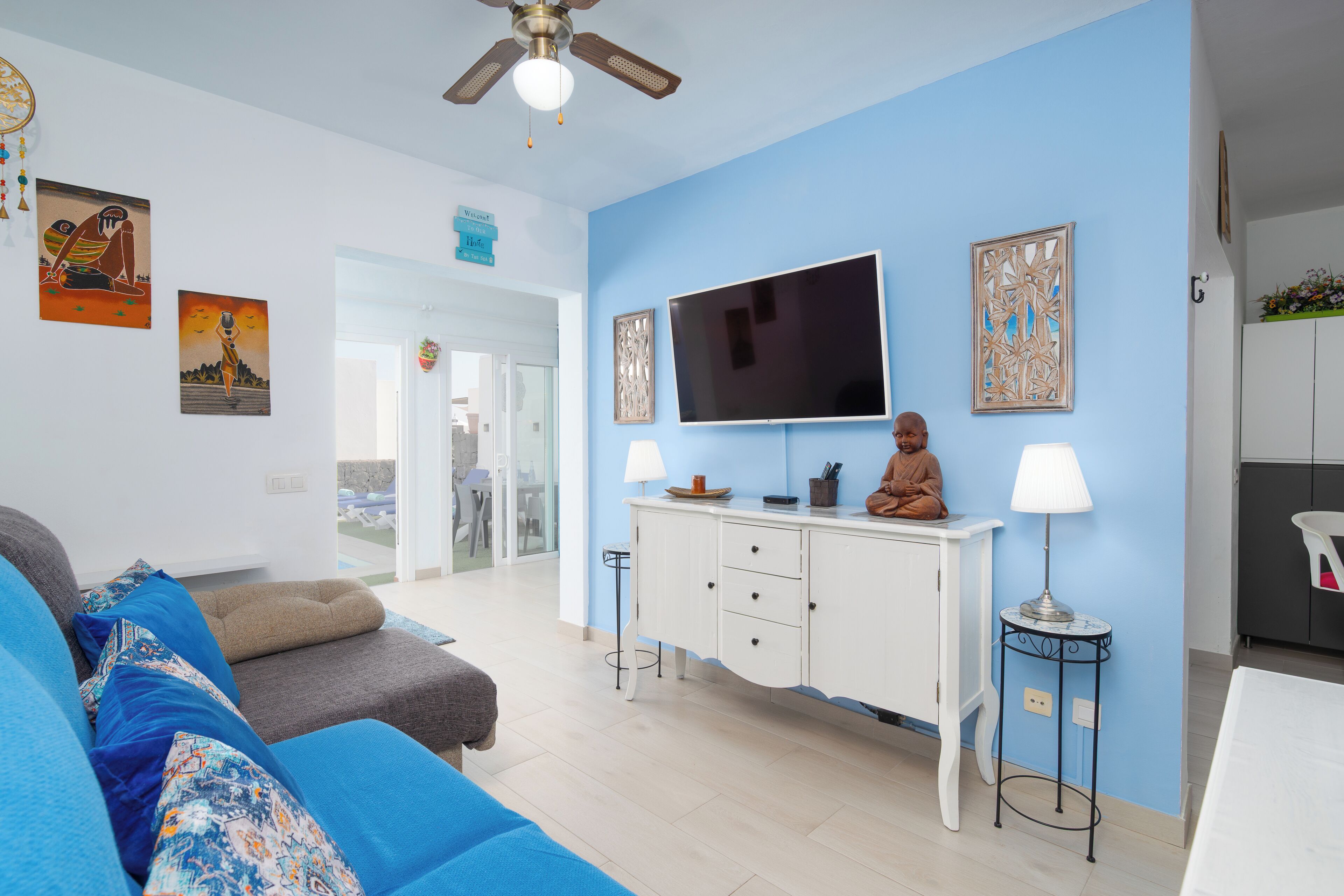 Newly Re-furbished Villa, Marina Rubicon, 3 Bathrooms, Sea Views, Aircon, Uktv - Playa Blanca