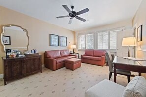 TV connectée, cheminée, lecteur de DVD, livres