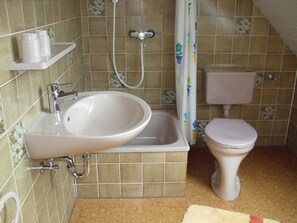 Shower, hair dryer, soap, toilet paper - FW Falshöft - Holiday home Nemetschek with 2 apartments in Rabel near Kappeln (Rabel)