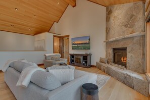 TV, fireplace, table tennis