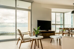 Apartment, 2 Bedrooms | Living area | Flat-screen TV - New Elegant Ocean View (Panama City)