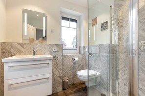 Shower, hair dryer