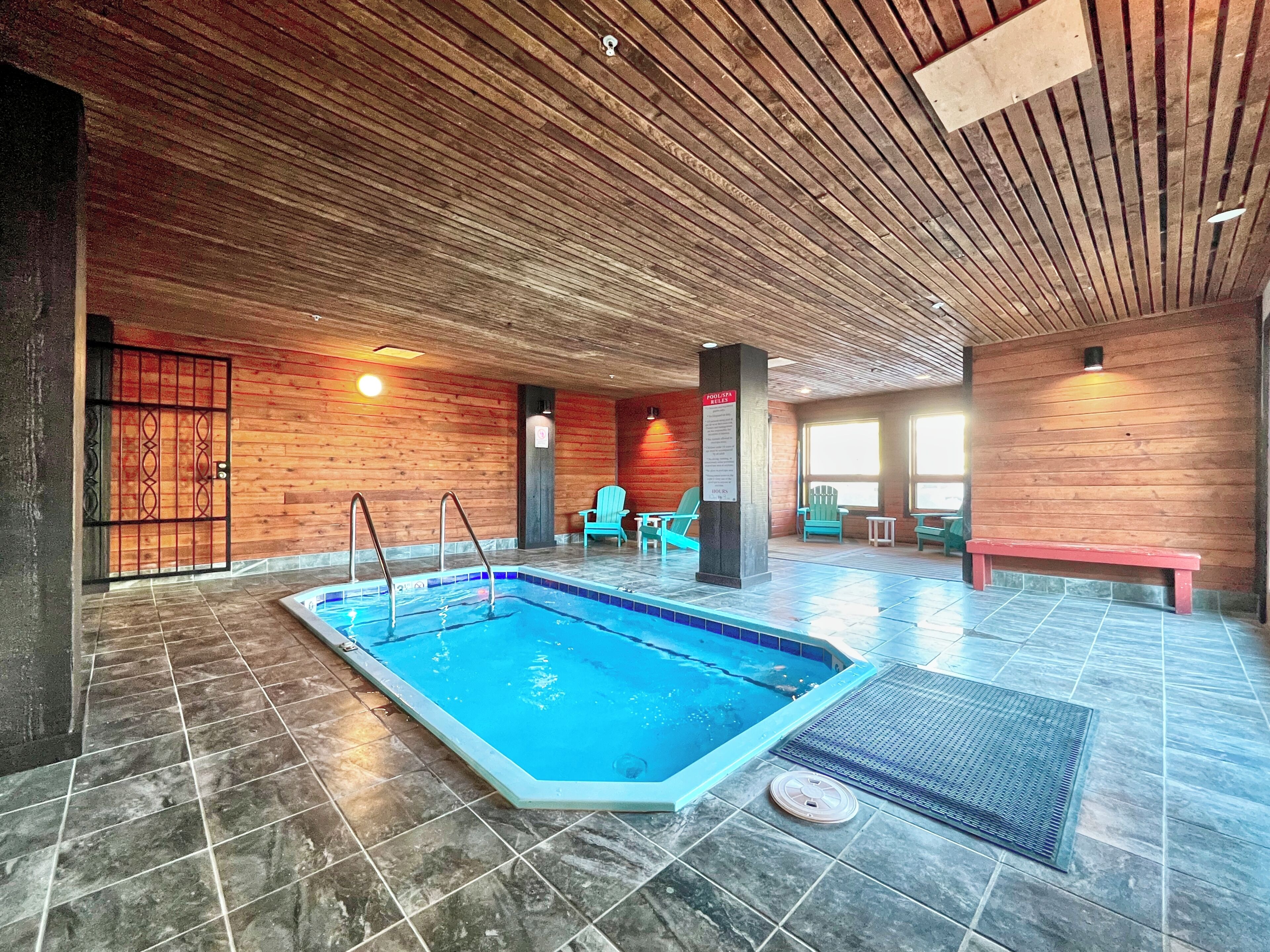Indoor pool, a heated pool