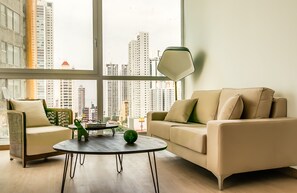 apartman, 3 hálószobával | Nappali | Síkképernyős tévé