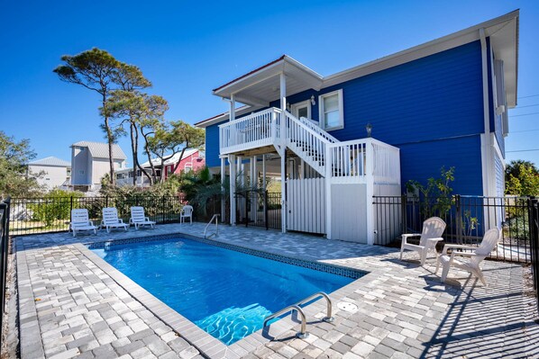 A heated pool