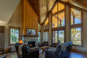 Fernseher, Kamin, DVD-Player