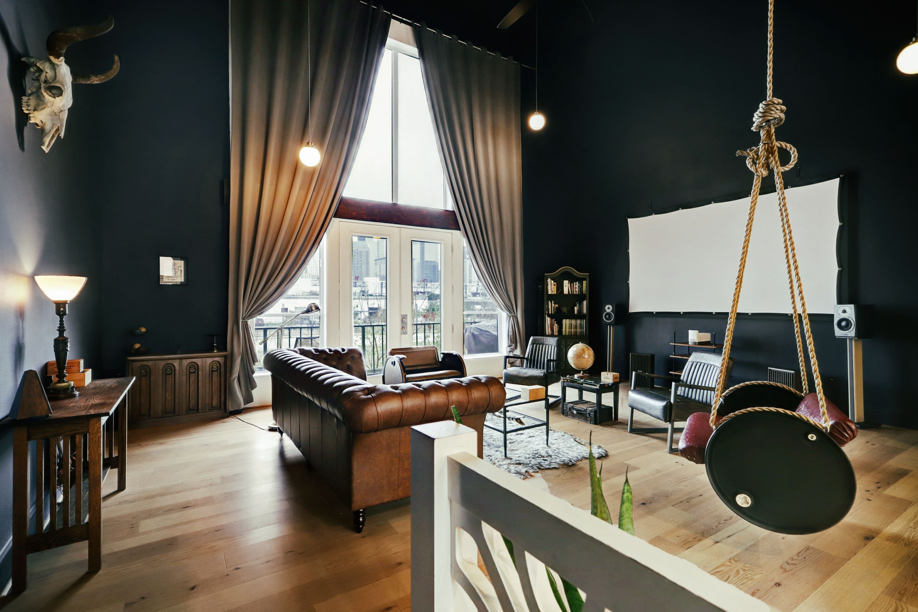 Designer Loft with indoor swing