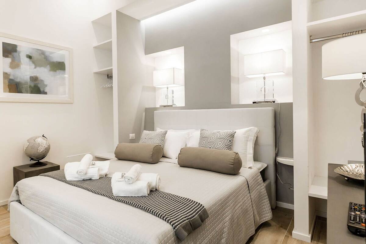 Apartment, 2 Schlafzimmer (Spagna 6) | 1 Schlafzimmer, kostenlose Babybetten, Reisekinderbett, kostenloses WLAN