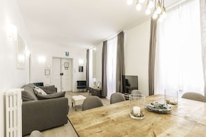 Apartment, 3 Bedrooms | Living area | Smart TV