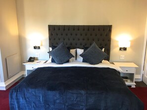 In-room safe, desk, laptop workspace, blackout curtains