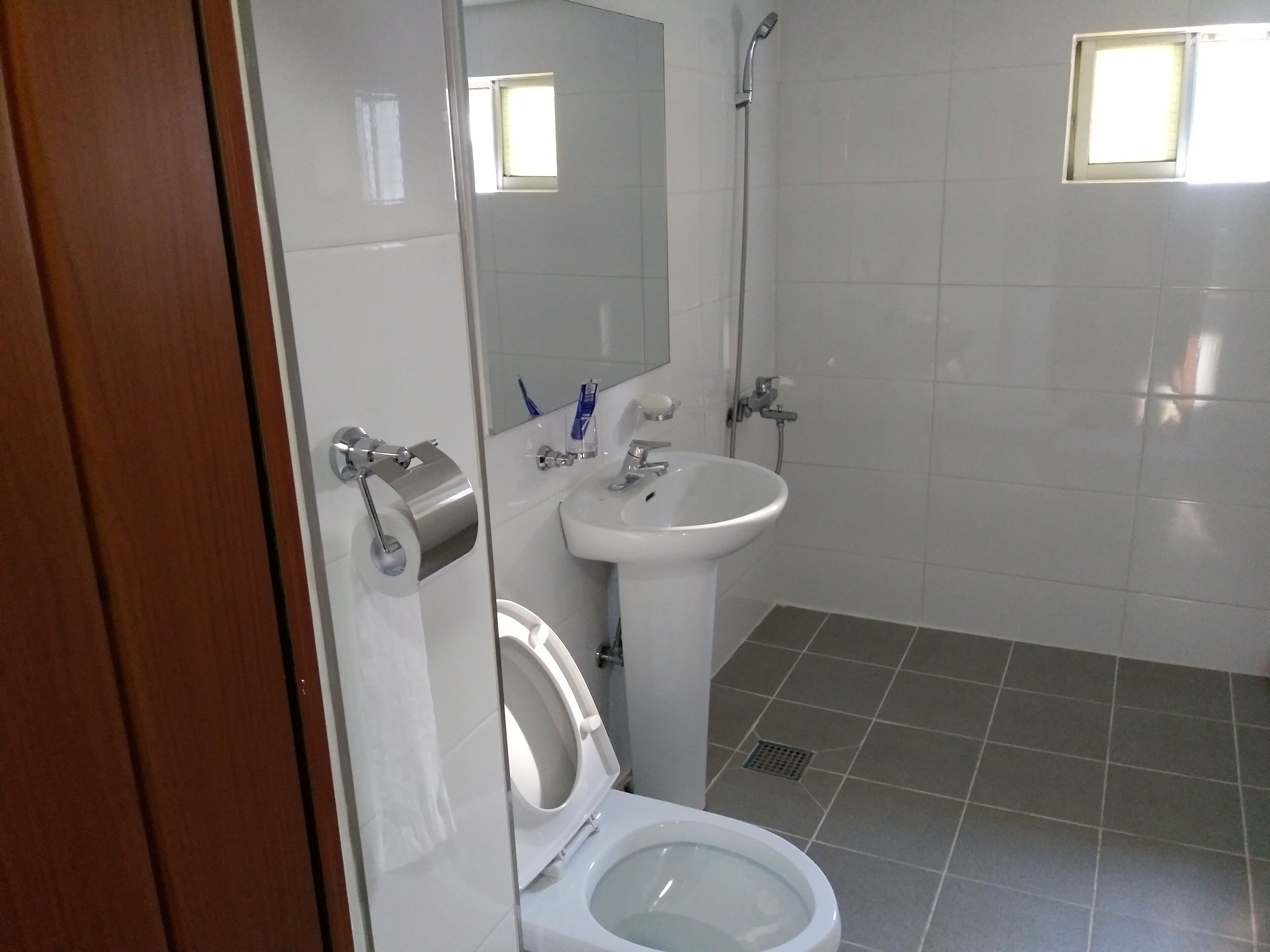 basic room | bathroom | shower, free toiletries, hair dryer, towels