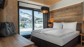 Luxury Apart Daire, 3 Yatak Odası, Balkon, Dağ Manzaralı | 1 yatak odası, kaliteli yatak takımı, kuştüyü yorgan, odada kasa