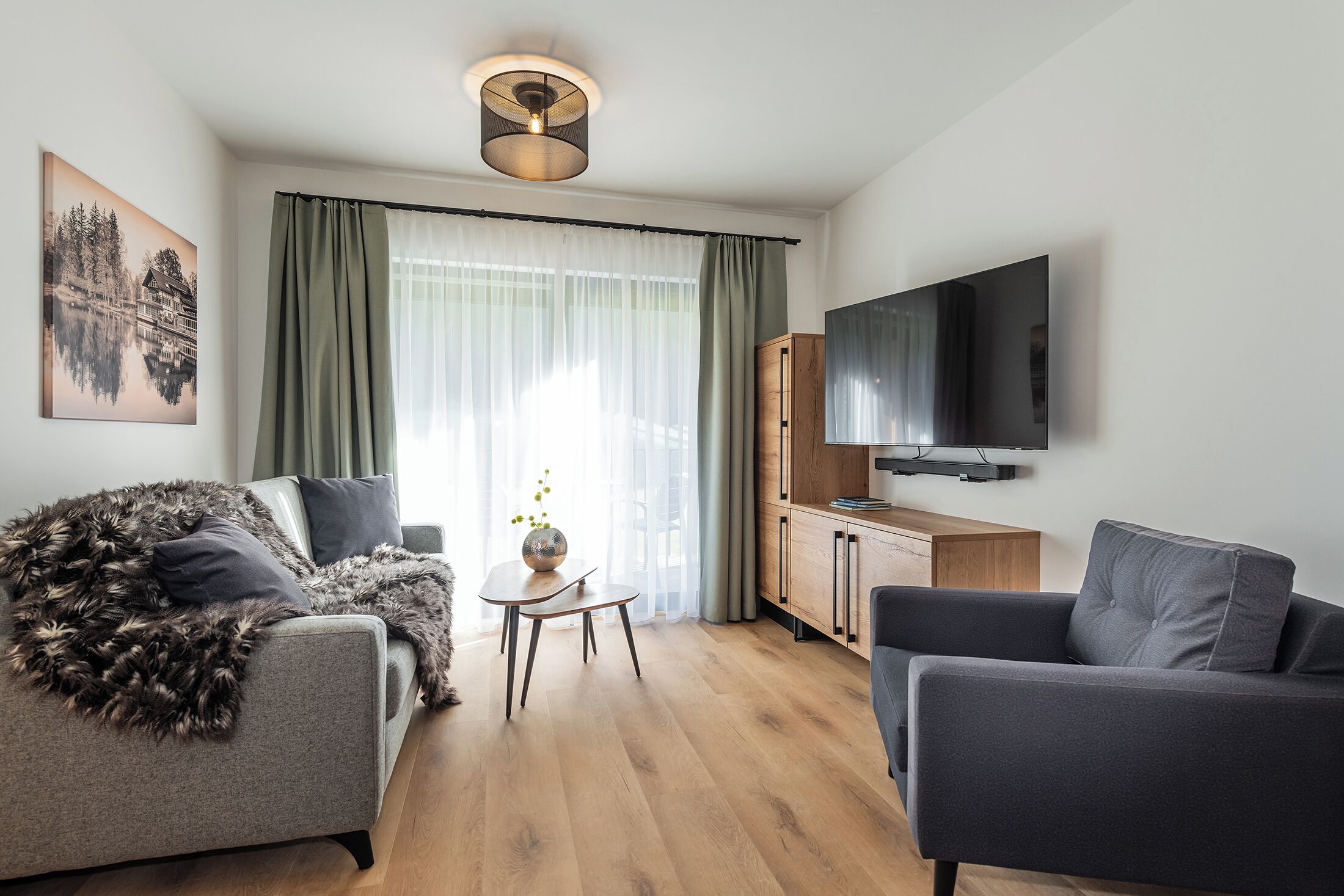 Apartamento Premium, 2 habitaciones, balcón, vistas a la montaña | Ropa de cama de alta calidad, edredones de plumas, caja fuerte