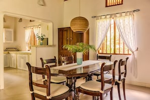 Deluxe Villa, 2 Bedrooms, Terrace, Garden View | In-room dining