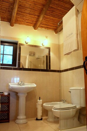 Suihkun ja ammeen yhdistelmä, hiustenkuivaaja, bidee, pyyhkeet